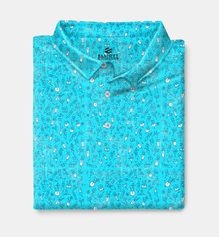 Havana -Turquoise Men's Golf Shirt Polo