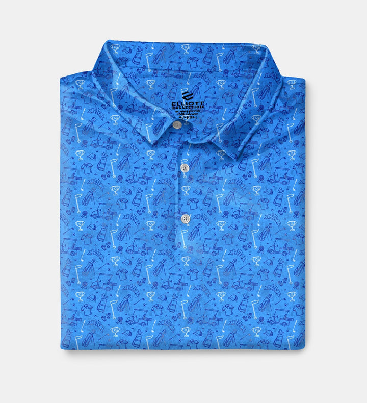 Myrtle Beach - Medium Blue Men's Golf Shirt Polo