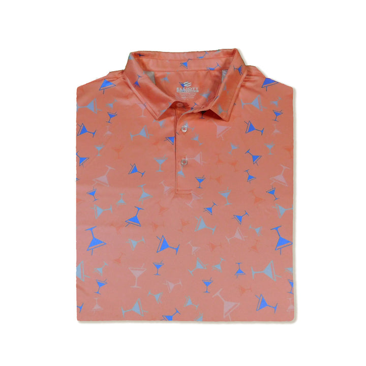 The Old Fashioned - Coral  Orange Men's Golf Shirt Polo
